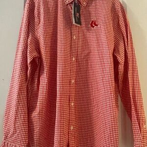 Vineyard Vines Red Sox Checkered Men's Shirt
